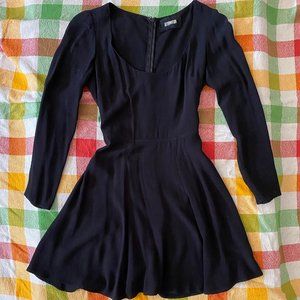 Reformation black crepe mini dress, size 6